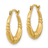 Lex & Lu 14k Yellow Gold Polished Hoop Earrings LAL118949 - 2 - Lex & Lu