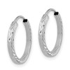 Lex & Lu 14k White Gold D/C Square Tube Endless Hoop Earrings LAL119030 - 2 - Lex & Lu