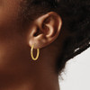 Lex & Lu 14k Yellow Gold D/C Square Tube Endless Hoop Earrings LAL119033 - 3 - Lex & Lu