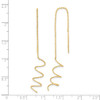 Lex & Lu 14k Yellow Gold Polished D/C Spiral Threader Earrings - 3 - Lex & Lu