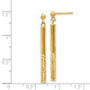 Lex & Lu 14k Yellow Gold Polished and D/C Bar Dangle Post Earrings LAL119060 - 4 - Lex & Lu