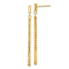 Lex & Lu 14k Yellow Gold Polished and D/C Bar Dangle Post Earrings LAL119062 - Lex & Lu