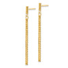 Lex & Lu 14k Yellow Gold Polished and D/C Bar Dangle Post Earrings LAL119062 - 2 - Lex & Lu