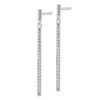 Lex & Lu 14k White Gold Polished and D/C Bar Dangle Post Earrings LAL119063 - 2 - Lex & Lu