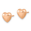 Lex & Lu 14k Rose Gold Polished Heart Post Earrings LAL119077 - 2 - Lex & Lu