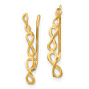 Lex & Lu 14k Gold Polished Infinity Ear Climber Earrings - 2 - Lex & Lu