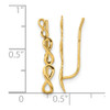 Lex & Lu 14k Gold Polished Infinity Ear Climber Earrings - 3 - Lex & Lu