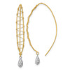 Lex & Lu 14k Two-tone Gold Polished Wire Wrapped D/C Wire Dangle Earrings - Lex & Lu