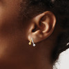 Lex & Lu 14k Two-tone Gold Polished and Textured Post Earrings - 3 - Lex & Lu