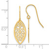 Lex & Lu 14k Yellow Gold Polished Flower Dangle Earrings - 3 - Lex & Lu