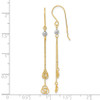 Lex & Lu 14k Two-tone Gold Polished D/C Love Knot Dangle Shepherd Hook Earrings - 4 - Lex & Lu