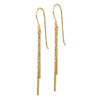 Lex & Lu 14k Yellow Gold Polished D/C Tassle w/Bars Shepherd Hook Earrings - 2 - Lex & Lu