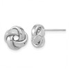 Lex & Lu 14k White Gold Polished Love Knot Post Earrings LAL119172 - Lex & Lu