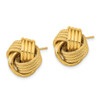 Lex & Lu 14k Yellow Gold Polished Textured Love Knot Post Earrings LAL119183 - 2 - Lex & Lu