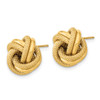 Lex & Lu 14k Yellow Gold Textured Double Love Knot Post Earrings LAL119206 - 2 - Lex & Lu