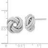 Lex & Lu 14k White Gold Textured Double Love Knot Post Earrings LAL119207 - 4 - Lex & Lu