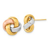 Lex & Lu 14k Tri-color Gold Polished Love Knot Post Earrings LAL119210 - Lex & Lu
