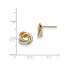 Lex & Lu 14k Two-tone Gold Polished & Textured Love Knot Post Earrings - 2 - Lex & Lu
