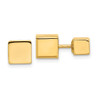 Lex & Lu 14k Yellow Gold 5mm/7mm Cube Front & Back Post Screwback Earrings - 5 - Lex & Lu