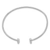 Lex & Lu 14k White Gold Flexible Bar Bangle - 2 - Lex & Lu