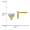 Lex & Lu 14k Yellow Gold Diamond Triangle Earrings - 2 - Lex & Lu