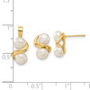 Lex & Lu 14k Yellow Gold 5-6mm White Button FWC Pearl Earrings & Pendant Set LAL119604 - 5 - Lex & Lu