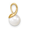 Lex & Lu 14K Gold w/Freshwater Cultured Pearl Polished Pendant - 2 - Lex & Lu