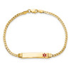 Lex & Lu 14k Yellow Gold Medical Curb Link ID Bracelet 7'' LAL119793 - 4 - Lex & Lu