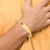 Lex & Lu 14k Yellow Gold Medical ID w/Semi-Solid Figaro Bracelet 8'' LAL119797 - 4 - Lex & Lu