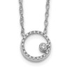 Lex & Lu 14k White Gold Diamond Open Circle Necklace - Lex & Lu