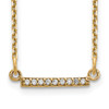 Lex & Lu 14k Yellow Gold Diamond Tiny Bar Necklace - Lex & Lu