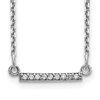 Lex & Lu 14k White Gold Diamond Tiny Bar Necklace - Lex & Lu