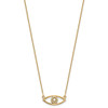 Lex & Lu 14k Yellow Gold Small Diamond Evil Eye Necklace - 2 - Lex & Lu