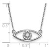 Lex & Lu 14k White Gold Small Diamond Evil Eye Necklace - 3 - Lex & Lu