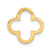 Lex & Lu 14k Yellow Gold Small Diamond Quatrefoil Design Pendant - 4 - Lex & Lu