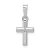 Lex & Lu 14k White Gold Polished Cross Pendant LAL120180 - Lex & Lu