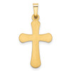 Lex & Lu 14k Yellow Gold Polished Rounded Cross Pendant LAL120185 - 3 - Lex & Lu