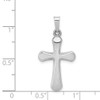 Lex & Lu 14k White Gold Polished Rounded Cross Pendant LAL120186 - 4 - Lex & Lu