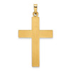 Lex & Lu 14k Yellow Gold Polished Cross Pendant LAL120196 - 3 - Lex & Lu