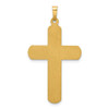 Lex & Lu 14k Yellow Gold Polished and Textured Cross Pendant LAL120198 - 3 - Lex & Lu