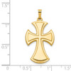 Lex & Lu 14k Yellow Gold Polished Cross Pendant LAL120214 - 4 - Lex & Lu