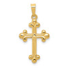 Lex & Lu 14k Yellow Gold Polished Budded Cross Pendant LAL120229 - Lex & Lu