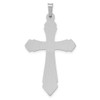 Lex & Lu 14k White Gold Polished and Satin Cross Pendant LAL120248 - 3 - Lex & Lu