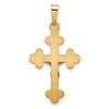 Lex & Lu 14k Two-tone Gold Polished Budded INRI Crucifix Pendant - 3 - Lex & Lu