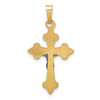 Lex & Lu 14k Two-tone Gold Polished Fleur de Lis INRI Crucifix Pendant LAL120269 - 3 - Lex & Lu