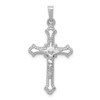 Lex & Lu 14k White Gold Polished INRI Crucifix Pendant LAL120271 - Lex & Lu