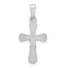 Lex & Lu 14k White Gold Polished INRI Rounded Crucifix Pendant LAL120285 - 4 - Lex & Lu