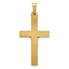 Lex & Lu 14k Two-tone Gold Polished Lattice Textured INRI Crucifix Pendant - 3 - Lex & Lu