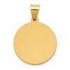 Lex & Lu 14k Yellow Gold Polished & Satin St. Brigid Hollow Medal Pendant - 3 - Lex & Lu