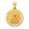 Lex & Lu 14k Yellow Gold & Satin Hollow Spanish St. Gabriel Medal Pendant - Lex & Lu